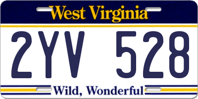 WV license plate 2YV528