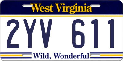 WV license plate 2YV611