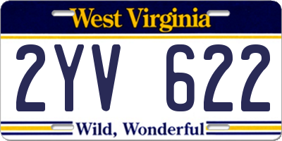 WV license plate 2YV622