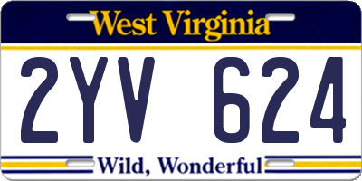 WV license plate 2YV624