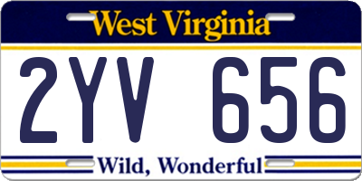 WV license plate 2YV656