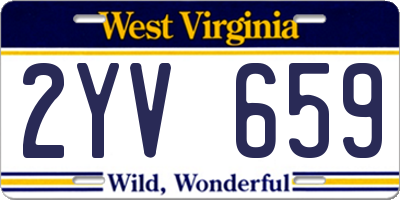 WV license plate 2YV659