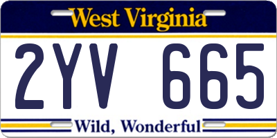 WV license plate 2YV665
