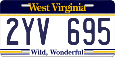 WV license plate 2YV695