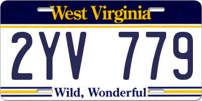 WV license plate 2YV779