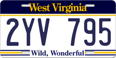 WV license plate 2YV795