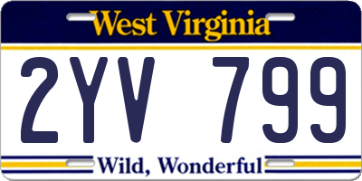 WV license plate 2YV799