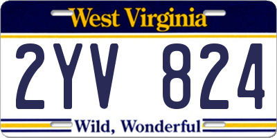 WV license plate 2YV824