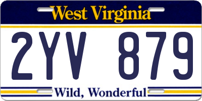 WV license plate 2YV879