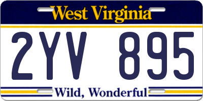 WV license plate 2YV895