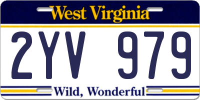 WV license plate 2YV979