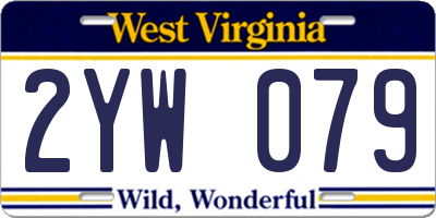 WV license plate 2YW079