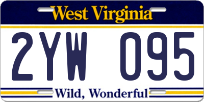 WV license plate 2YW095