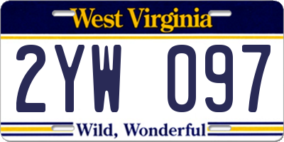 WV license plate 2YW097