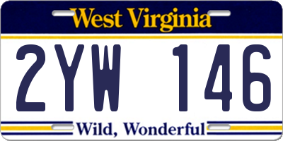WV license plate 2YW146