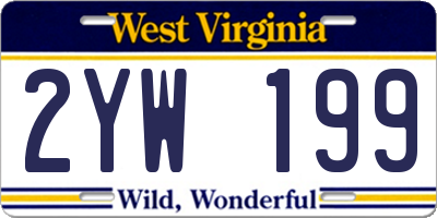 WV license plate 2YW199