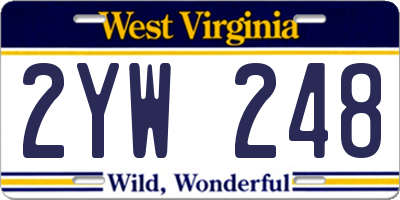 WV license plate 2YW248