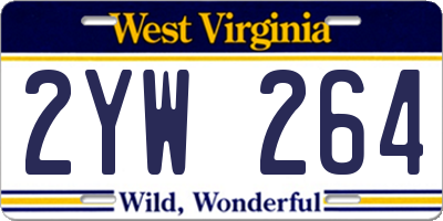 WV license plate 2YW264