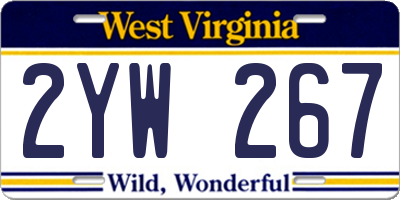 WV license plate 2YW267