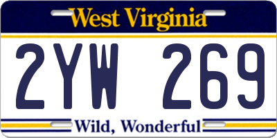 WV license plate 2YW269