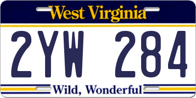 WV license plate 2YW284