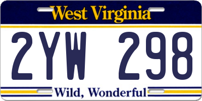 WV license plate 2YW298