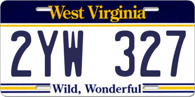 WV license plate 2YW327