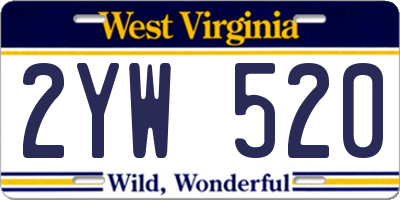 WV license plate 2YW520