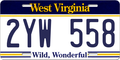 WV license plate 2YW558