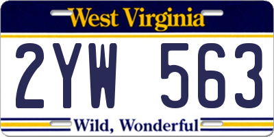 WV license plate 2YW563