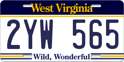 WV license plate 2YW565