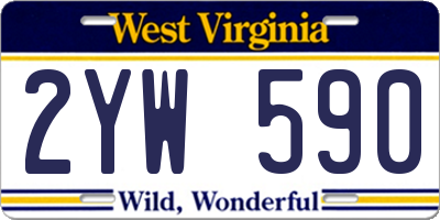 WV license plate 2YW590