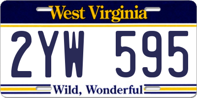 WV license plate 2YW595