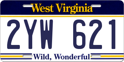 WV license plate 2YW621