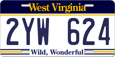 WV license plate 2YW624