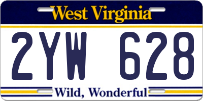 WV license plate 2YW628