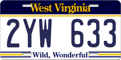 WV license plate 2YW633