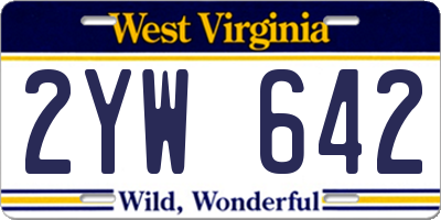 WV license plate 2YW642