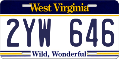 WV license plate 2YW646