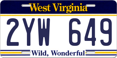 WV license plate 2YW649