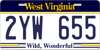 WV license plate 2YW655