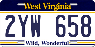 WV license plate 2YW658