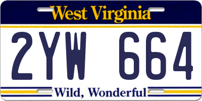 WV license plate 2YW664