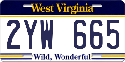 WV license plate 2YW665