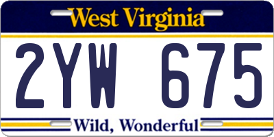 WV license plate 2YW675