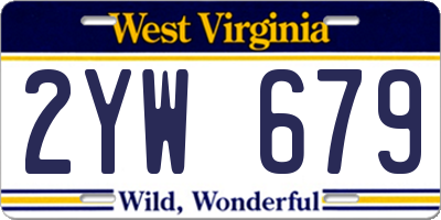 WV license plate 2YW679