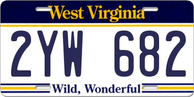 WV license plate 2YW682