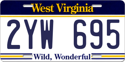 WV license plate 2YW695