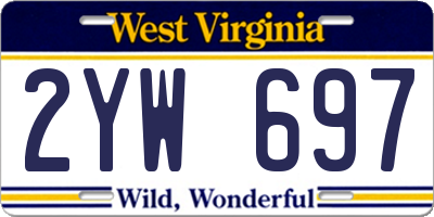 WV license plate 2YW697