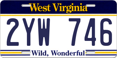 WV license plate 2YW746